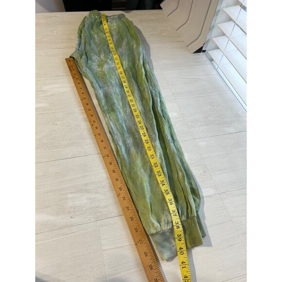 Pure Amici XS Green Tie-Dye 100% Linen Jacket & Jogger Pants Set - Picture 10 of 14